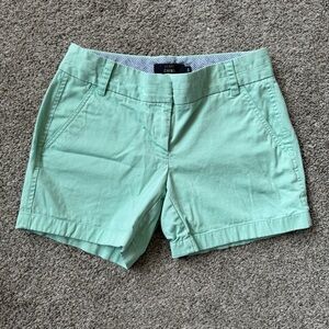 J. Crew Chino Mint Green Shorts